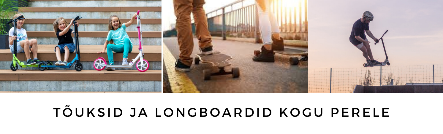 Tõukerattad ja longboardid koge perele